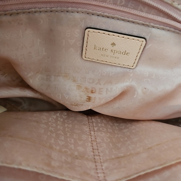 Kate Spade Felix Blush Light Pink Crossgrain Leather Zipper Closure Satchel Bag - Picture 14 of 15